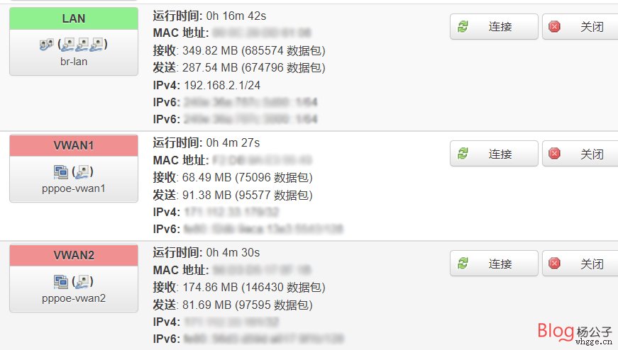 图片[2]-关于openwrt下两条宽带接线方法以及负载均衡带宽叠加设置-杨公子的博客